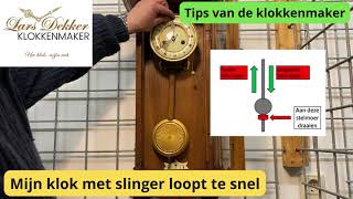 Mijn klok met slinger loopt te snel  tips van de klokkenmaker [upl. by Aihsile]