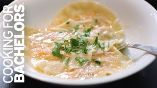 Sweet Potato Ravioli by Cooking for Bachelors® TV [upl. by Norud]