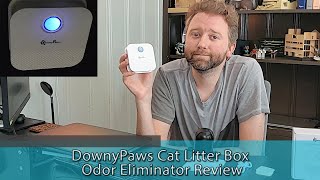 IMPROVE LITTER BOX SMELL  DownyPaws Cat Litter Box Odor Eliminator Review [upl. by Finnigan534]