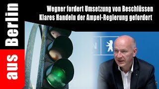 Wegner fordert Umsetzung von Beschlüssen [upl. by Annayad]