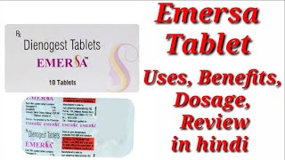 Emersa Tablet  Dienogest Tablet  Emersa Tablet Uses Benefits Dosage Review in Hindi [upl. by Yellat683]