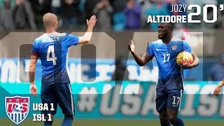 MNT vs Iceland Jozy Altidore Goal  Jan 31 2016 [upl. by Aikemahs]