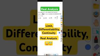 Real Analysis  Limit Continuity Differentiability shorts shortsvideo shorttricks maths real [upl. by Steward]