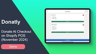 Donatly Donate At Checkout on Shopify POS November 2024 [upl. by Ataeb]