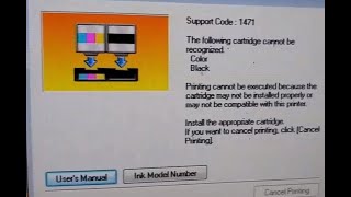 Canon G1000 G2000 G3000 Error 1471 ไม่เจอตลับหมึก หัวพิมพ์ [upl. by Trebmer261]