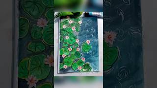 Lily pad gouache paintingnature artwork painting artisticpainting gouache shortvideo shorts [upl. by Russ74]