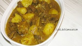 Jamaican Curry Goat Recipe Video [upl. by Idmann]