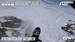 Núria Castán Barón I Snowboard Women GoPro Winning Run I 2024 Verbier Pro [upl. by Clim]