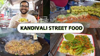 KANDIVALI STREET FOOD  Radhe Dhokla Swastik Frankie Swagat Pav pattice and more [upl. by Roer]