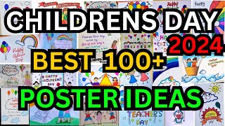 Childrens day poster making ideas 2024  Childrens day drawing ideas  Happy Childrens day 2024 [upl. by Dorette]