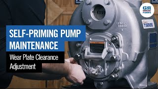 Self PrimingPump Maintenance Wear Plate Clearance Adjustment [upl. by Nedyarb579]