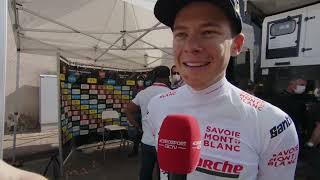 Rune Herregodts  Interview at the finish  Stage 3  Critérium du Dauphiné 2023 [upl. by Esinned]