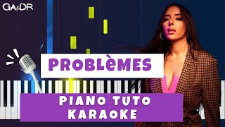 Leila AD  Problèmes Piano fr Cover Tutoriel KARAOKE Paroles [upl. by Nillek]