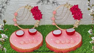 DIY Engagement Ring platter  Engagement Ring tray decoration ideas at home diy weddingdecor [upl. by Hplodur]