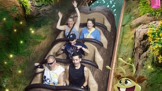 Tianas Bayou Adventure Full Ride at Disneys Magic Kingdom YES WE GOT WET [upl. by Caswell]