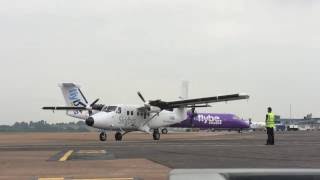 Skybus Twin Otter  Start up amp Take off  Exeter Airport [upl. by Eilesor]