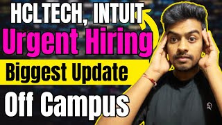 HCLTECH Urgent Hiring Started  Biggest OFF Campus Drive For 2025 2024 2023 Batch  Fresher Jobs [upl. by Tacklind]