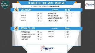 Adelaide Schools  Scotch College 2024 January Melbourne Tour  Rd5  Scotch College v St Andrews [upl. by Dosi]