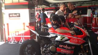 Power on Ducati and Start Panigale R  WSBK 2015  Chaz Davies Box Imola [upl. by Jocelyn]