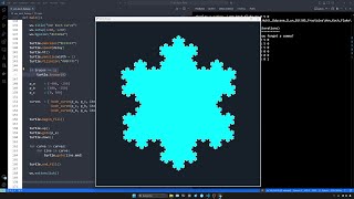 Fractale  Programmer un flocon de Von Koch en Python [upl. by Hgielah125]