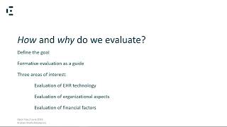 The hows whys and whens of ehealth evaluation [upl. by Novej]