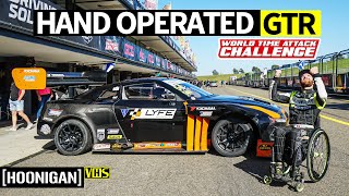 Racing With Hand Controls Only 1000 Horsepower Nissan GTR Gets Driven by Chairslayer [upl. by Shulins]