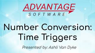 Number Conversion Time Triggers [upl. by Rossie]