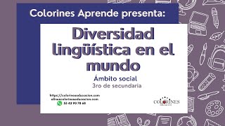 Diversidad lingüística en el mundo Tercero secundaria [upl. by Sorce425]