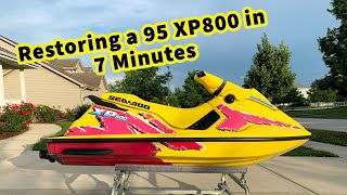 Restoring a 95 Seadoo XP  XP800 in 7 Minutes  Today We Wrench XP800 Build Series EP9 [upl. by Kalin819]