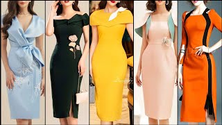 Stylish Bodycon ideas 2024  slimfit bodycon dress designs ideas 2k24 [upl. by Hnahc]