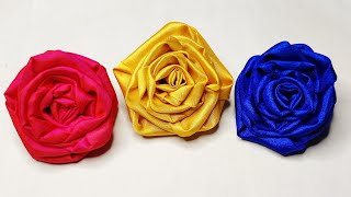 DIY How to Make a Fabric Rose Flower [upl. by Oran197]