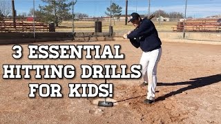 3 ESSENTIAL Baseball Hitting Drills for Kids [upl. by Raual]