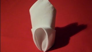 How To Fold Napkins  Rosebud Napkin Folding [upl. by Omrellig824]