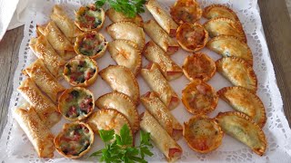 Canapés Empanadillas y tartaletas al horno 6 recetas económicas fáciles y rápidas [upl. by Machute]