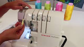 Singer 14CG754 ProFinish Serger Overlock 25 Presser Foot Pressure [upl. by Ahsitneuq]