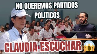 NO QUEREMOS PARTIDOS POLITICOS PERO CLADIA ORTIZ QUIERE ESCUCHAR [upl. by Bianka]