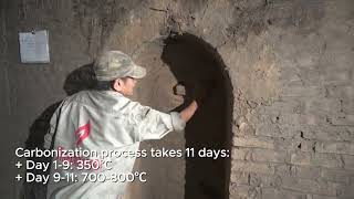 Process in kiln and Packaging of sawdust charcoal [upl. by Debora220]