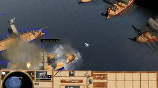 Age of Empires III Ancient naval battle in mod Age of Empires I HD Edition [upl. by Yeleek709]