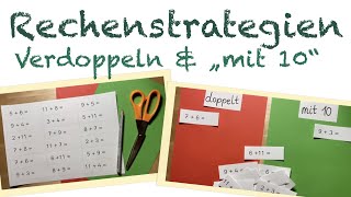 Rechenstrategien „mit 10“ und „Verdoppeln“  Addition Klasse 1 Mathe  Erklärfilm Distanzlernen [upl. by Iggy]