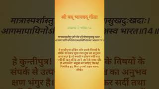 Bhagwad Geeta aadhyay 2 slok 14  geetaupadesh geeta katha mahabharat krishnamotivationalspeech [upl. by Draner]