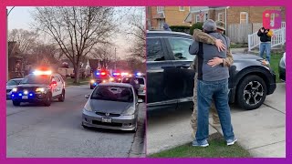 Soldier Surprises Parents With Police Escort Homecoming [upl. by Leonardi]