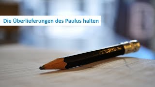 Die Überlieferungen des Paulus halten  KarlHermann Kauffmann [upl. by Norret451]