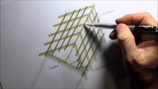 ESTRUCTURA DE LA CUBIERTA Tutoriales de arquitectura [upl. by Kinemod421]