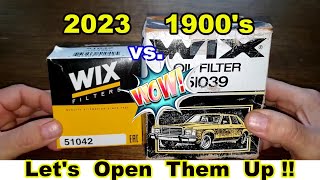 Wix 51042 Oil Filter vs Old Wix 51039 Oil Filter Cut Open Comparison [upl. by Aveer]