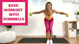 10 Minute Basic Workout With Dumbbells  Perfect for Beginners [upl. by Ortrude]