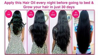 Apply this hair oil every night before going to bed and grow your hair in just 30 days [upl. by Garson]