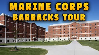 US Marine Barracks Tour Camp Lejeune NC Marine Life [upl. by Esirahc]