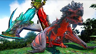 Taming Blood Crystal Wyvern  Crystal Isles  ARK Survival Evolved [upl. by Geno]