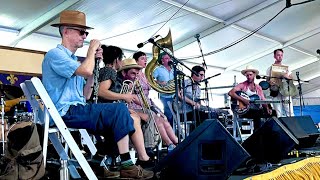 Jazz Fest in New Orleans  Tuba Skinny Playing “Chalmette Sunset” on May 8 2022 [upl. by Sihunn]