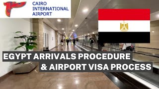 🇪🇬 Cairo Airport CAI International Arrivals and Visa on Arrival VOA process [upl. by Skippie]